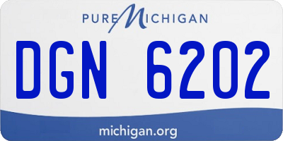 MI license plate DGN6202