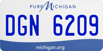MI license plate DGN6209