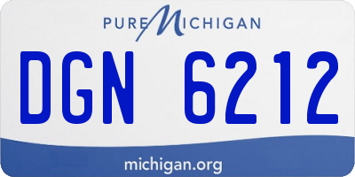 MI license plate DGN6212