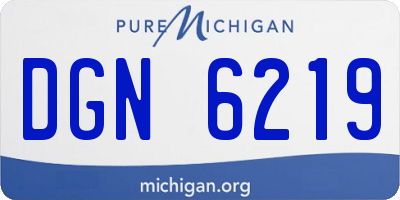 MI license plate DGN6219