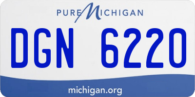 MI license plate DGN6220