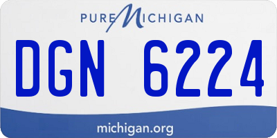 MI license plate DGN6224