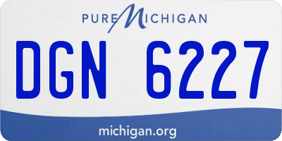 MI license plate DGN6227