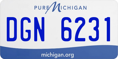 MI license plate DGN6231