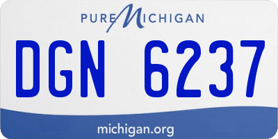 MI license plate DGN6237