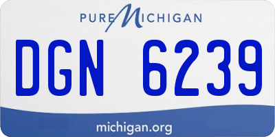 MI license plate DGN6239