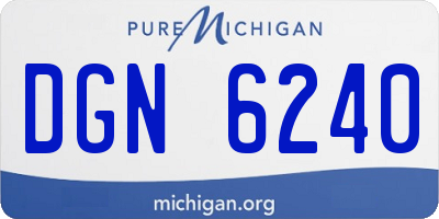 MI license plate DGN6240