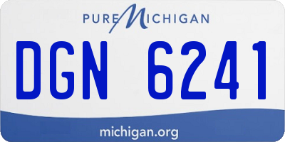 MI license plate DGN6241