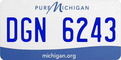MI license plate DGN6243