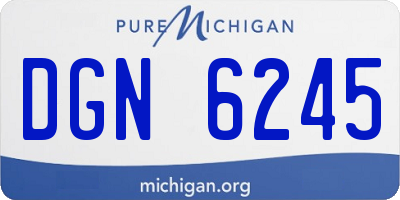 MI license plate DGN6245