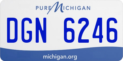 MI license plate DGN6246