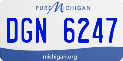 MI license plate DGN6247