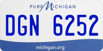 MI license plate DGN6252