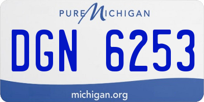 MI license plate DGN6253
