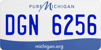 MI license plate DGN6256