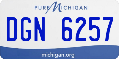 MI license plate DGN6257