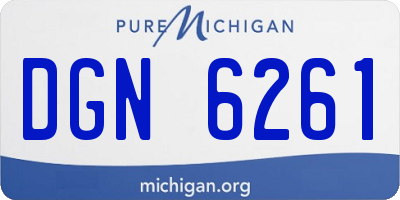 MI license plate DGN6261