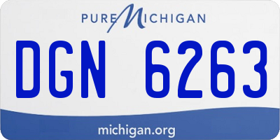 MI license plate DGN6263