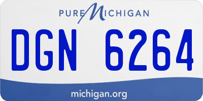MI license plate DGN6264
