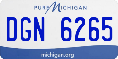 MI license plate DGN6265