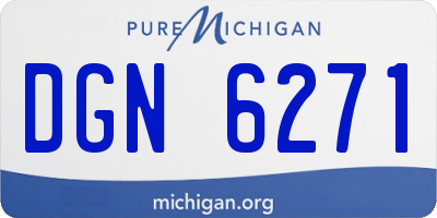 MI license plate DGN6271