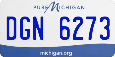 MI license plate DGN6273
