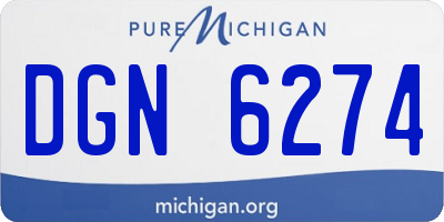 MI license plate DGN6274