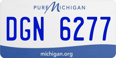 MI license plate DGN6277