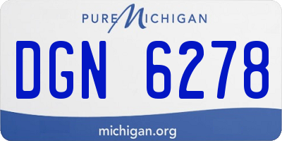 MI license plate DGN6278