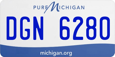 MI license plate DGN6280