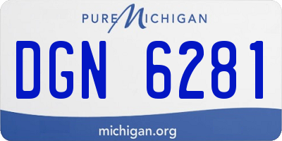 MI license plate DGN6281