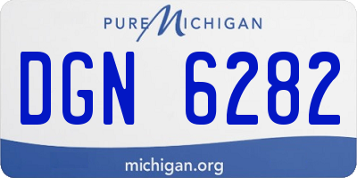 MI license plate DGN6282
