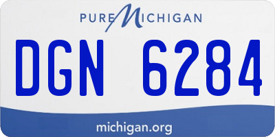 MI license plate DGN6284