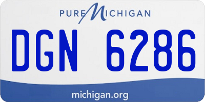MI license plate DGN6286