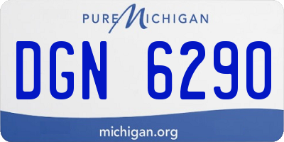 MI license plate DGN6290