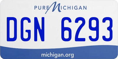 MI license plate DGN6293