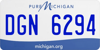 MI license plate DGN6294