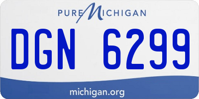 MI license plate DGN6299