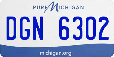 MI license plate DGN6302