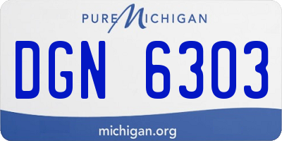 MI license plate DGN6303