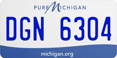 MI license plate DGN6304