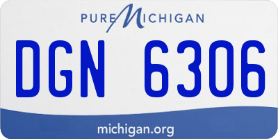 MI license plate DGN6306