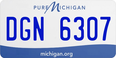 MI license plate DGN6307