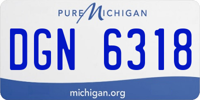 MI license plate DGN6318