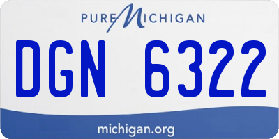 MI license plate DGN6322