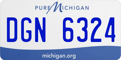 MI license plate DGN6324