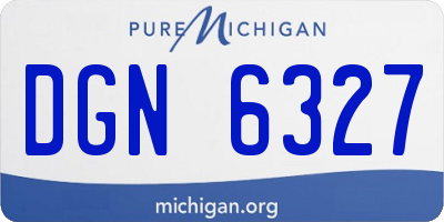MI license plate DGN6327