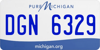 MI license plate DGN6329