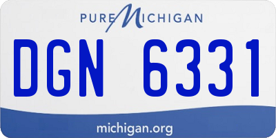 MI license plate DGN6331