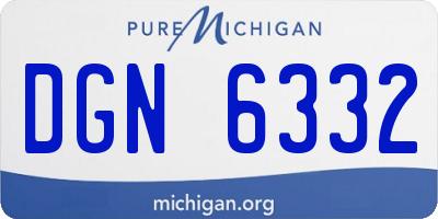 MI license plate DGN6332
